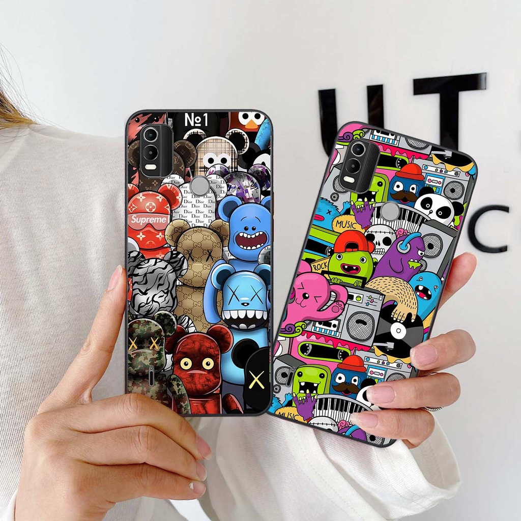Ốp lưng Nokia C21 Plus hình kaws bearbrick gấu siêu đẹp, ốp rẻ bền đẹp