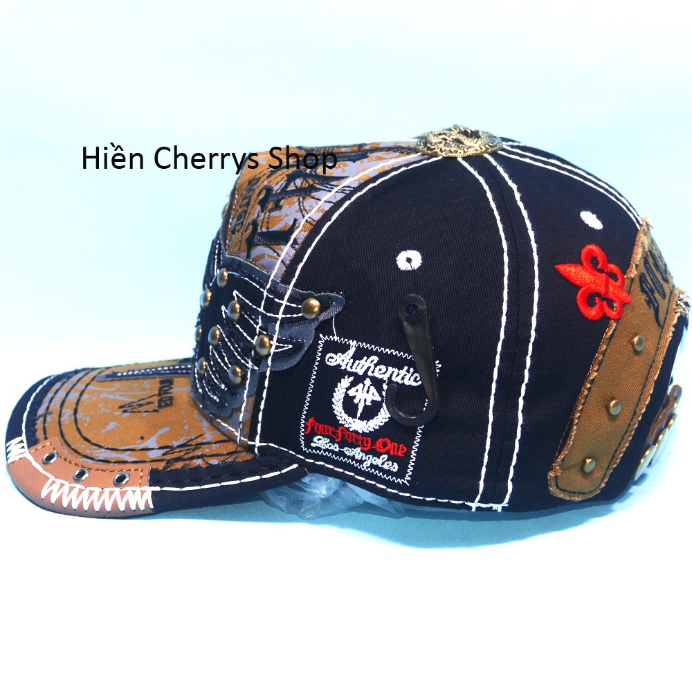 Mũ lưỡi trai, Nón kết, Nón Fuor 41 Canh Chim True Religion- Chất liệu vải Kaki cao cấp.