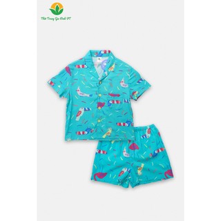 Bộ Pijama Chất Lụa Gấm Tay Dài- Quần Dài