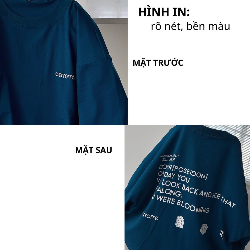 Áo thun DERRO cotton mềm mịn thoáng mát nhiều mẫu form rộng unisex nam nữ_SSSTore
