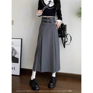 Chân váy dáng dài cạp belt quảng châu