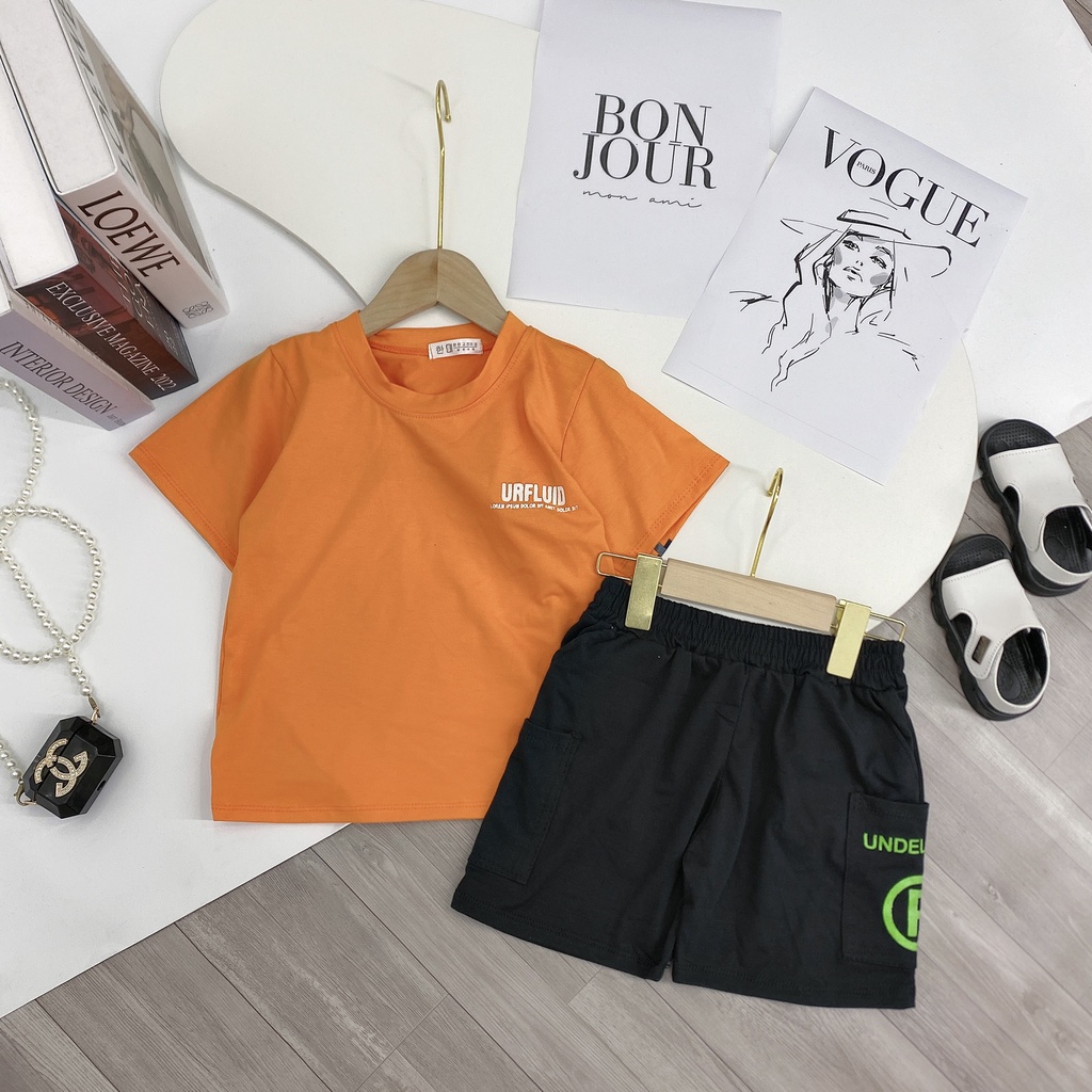 Set đồ bộ quần áo &quot;URF LUIS&quot; 14-45kg cho bé trai 4-14 tuổi. Thoáng mát, co giãn tốt. B54