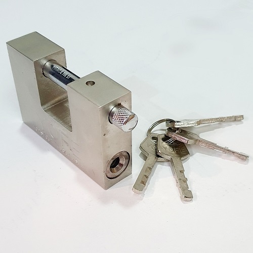 Ổ Khóa Cầu Ngang Chịu Lực Chống Cưa Cắt 80MM( Trắng)