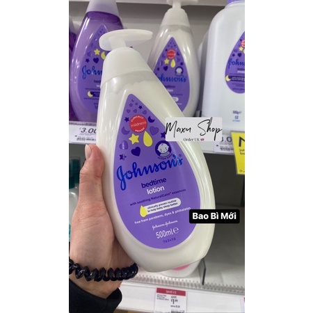 Johnson's baby bed time lotion - dưỡng thể cho mẹ & bé giúp ngủ ngon Johnson's Baby 500ml