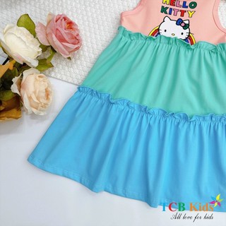 Đầm thun HELLO KITTY cho bé gái.