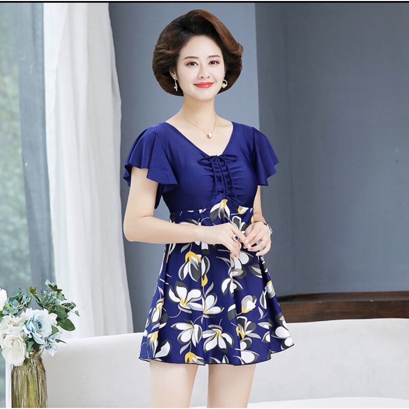 BỘ BƠI NỮ VÁY KÍN ĐẠI 45-90kg(nhắn tin chọn màu )