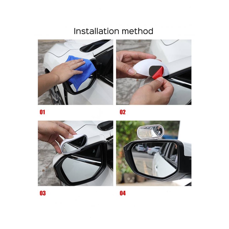 2023 1 Chiếc Gương Ô Tô Đa Năng 360° Gương Chiếu Hậu Góc Rộng Nhìn Điểm Mù Có Thể Điều Chỉnh Cho Xe Hơi GREATAOTO