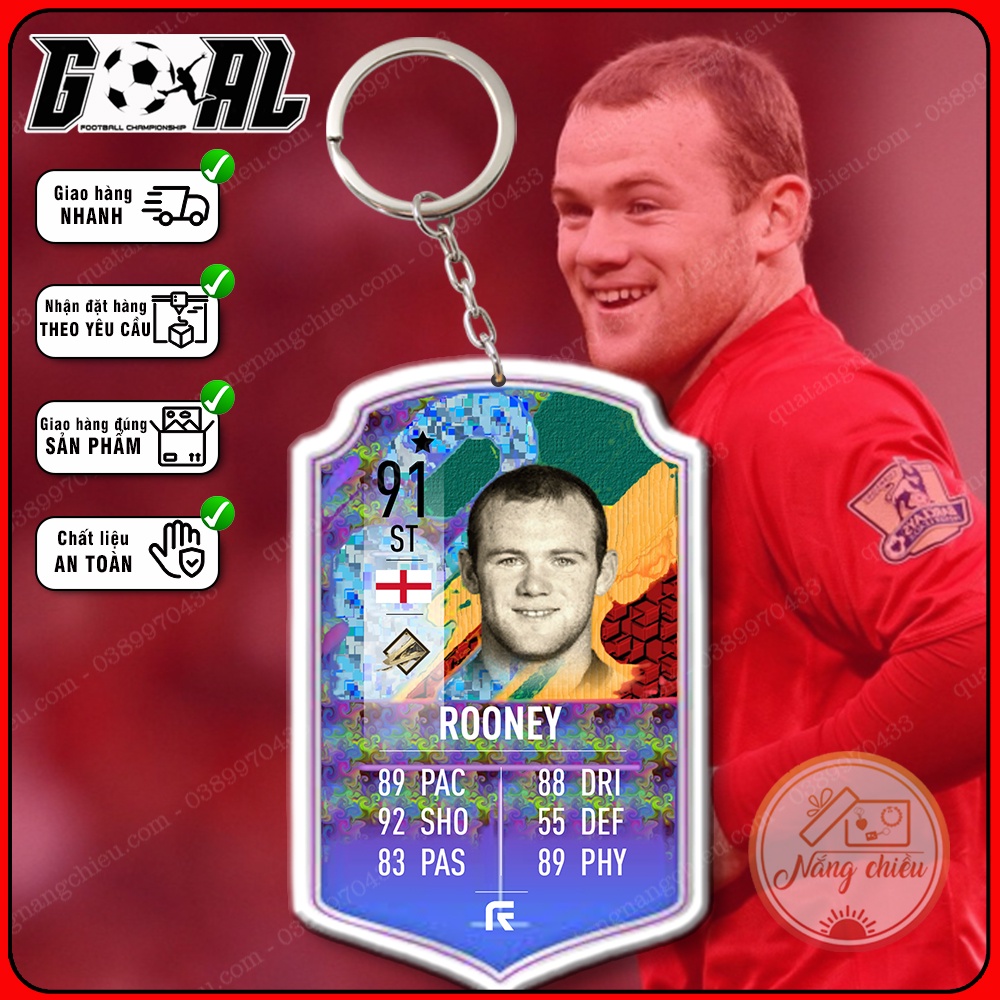 Cầu thủ yêu thích CLB Arsenald -Game Fifaonline- móc khóa cầu thủ Rooney[14625-14636]