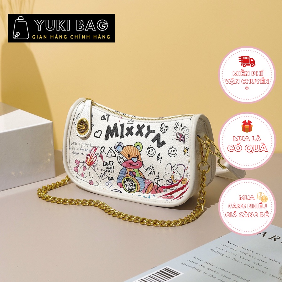 Túi xách nữ đeo chéo, đeo vai Yuki Bag,chất da đẹp, thời trang cao cấp size 22cm YB245