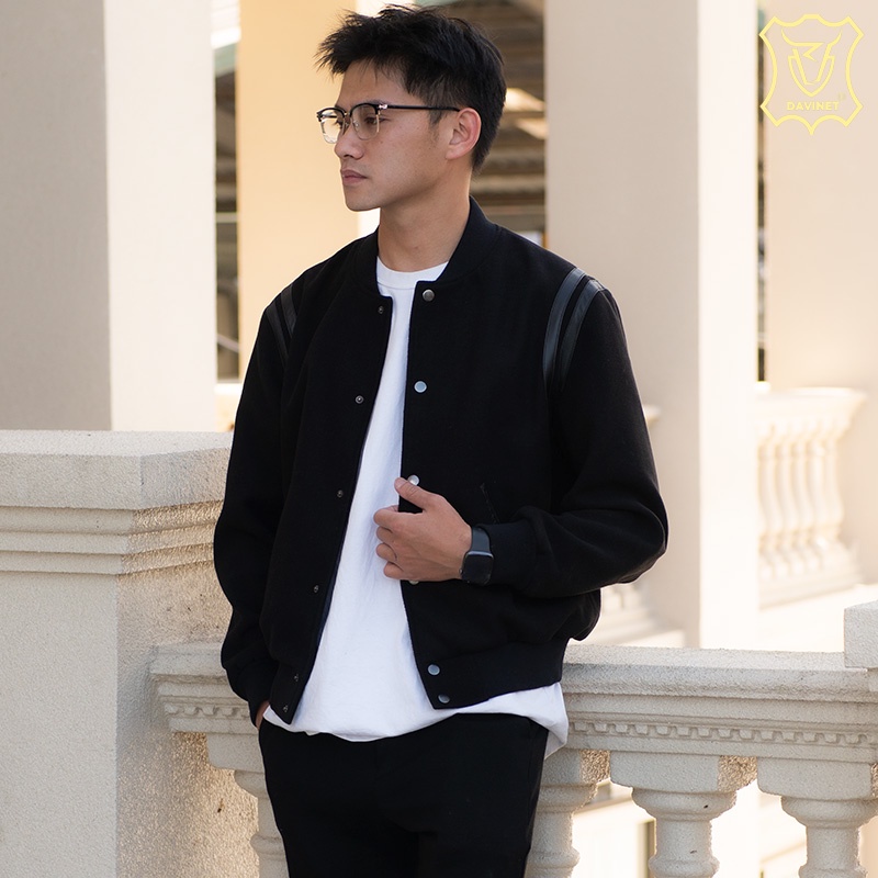 Áo Khoác Teddy Unisex DAVINET Am23-05, Da Xịn, Siêu Bền, Mềm Nhẹ, Bảo Hành 5 Năm