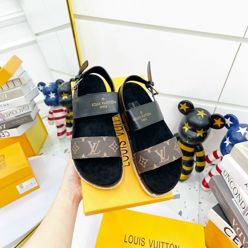 Dép Nữ Dép Lê Nữ LV Đế Cói 2 Quai Ngang Hàng Loại 1 Các Màu Thời Trang Giá Tốt Size 35-38