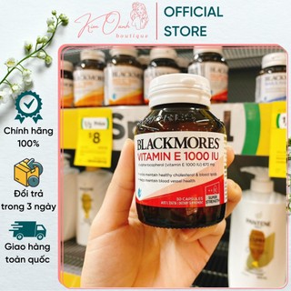 Vitamin E Blackmore 1000iu Vitamin E Duy trì bổ sung vitamin E, nuôi dưỡng làn da mịn màng, tươi sáng