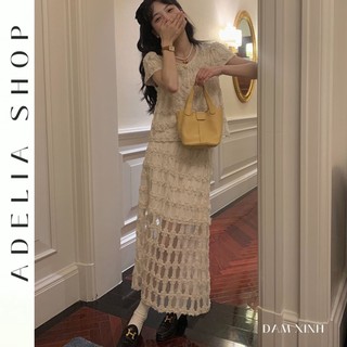 「ADELIA」Set Váy Áo Tiểu Thư Cao Cấp Chất Ren 2 Lớp Phong Cách Pháp Tiểu Thư Hàng Quảng Châu