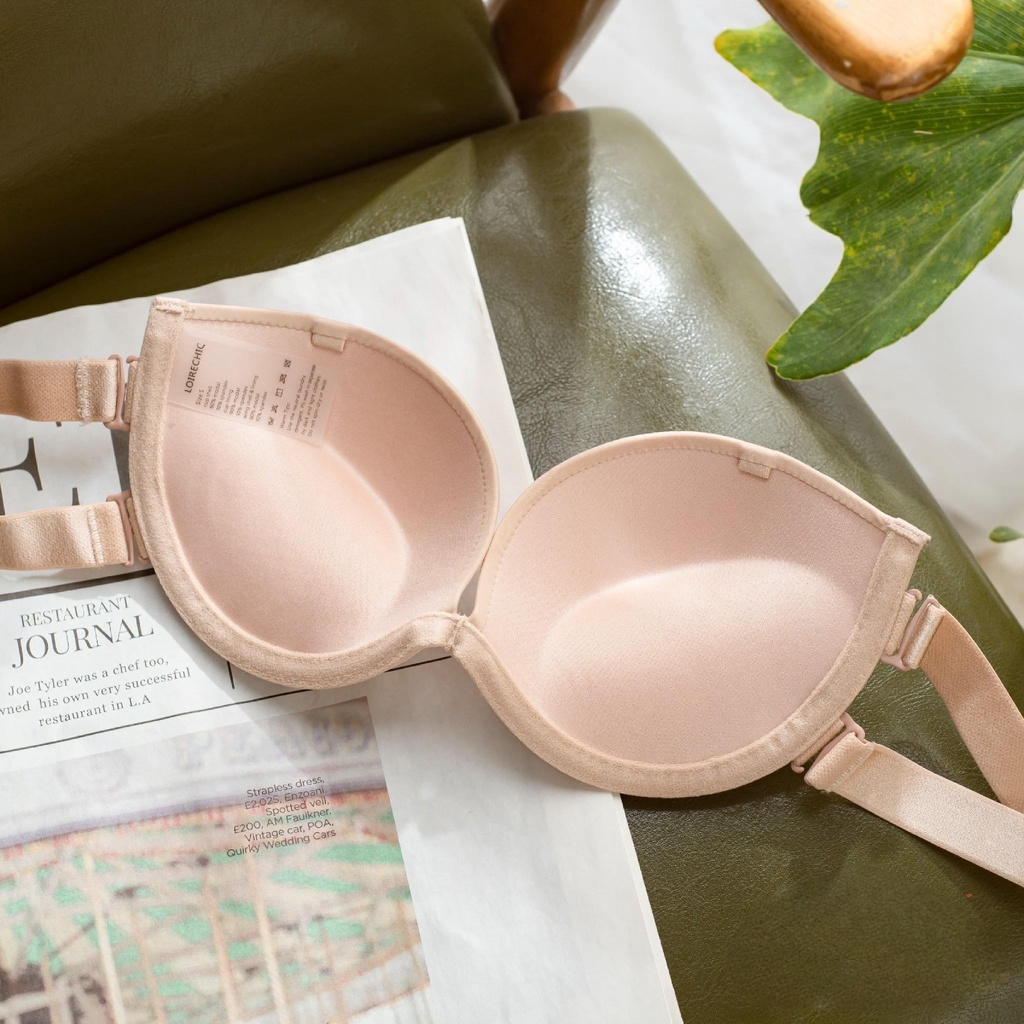 Áo Lót Nữ Quây 2 Quai Chống Tụt Cao Cấp, Dây Quai Bản 3cm Cực Chắc Chắn, Đệm Dày 3cm Nâng Ngực Mã EBALCG17