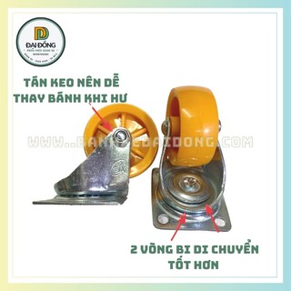 BÁNH XE ĐẨY 7F VÀNG VĨNH PHÁT (BỘ 4 CÁI)
