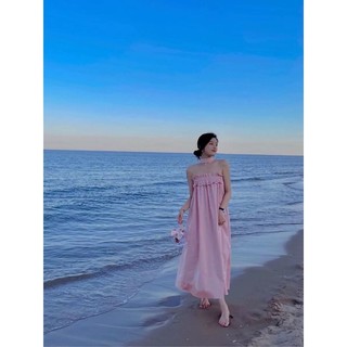 ĐẦM MAXI KHÔNG TAY HỞ VAI