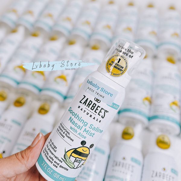 Xịt mũi lô hội đẩy đờm Zarbee's Natural