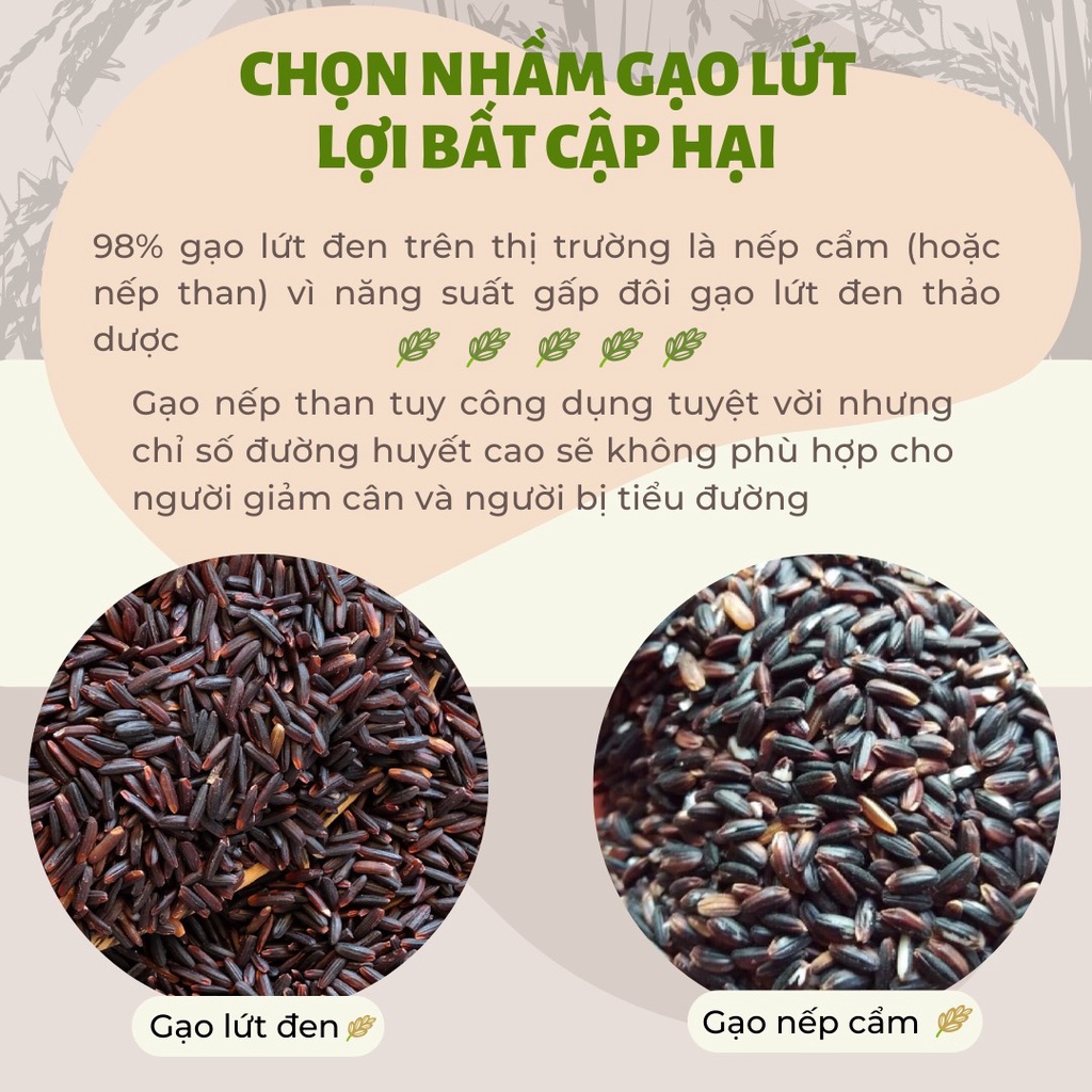 Gạo lứt đen hữu cơ ONFOD ăn kiêng giảm cân gói quà tặng 50g chỉ tặng không bán