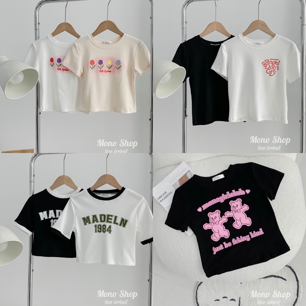Các mẫu áo thun baby tee, Áo croptop hottrend giá hạt dẻ (Phần 1) Ảnh thật/Sẵn