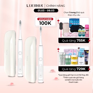 Combo Bàn chải điện làm trắng răng Halio Sonic Whitening Electric