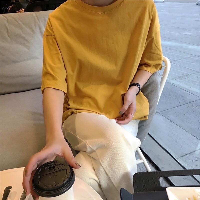 Áo thun oversize màu vàng