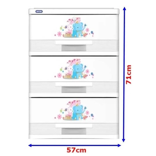 [GIAO SIÊU TỐC]-[ĐÃ LẮP RÁP HOÀN THIỆN] Tủ nhựa Duy Tân Đại Kiểu 3 tầng - chất liệu nhựa PP/ABS, kiểu dáng hiện đại