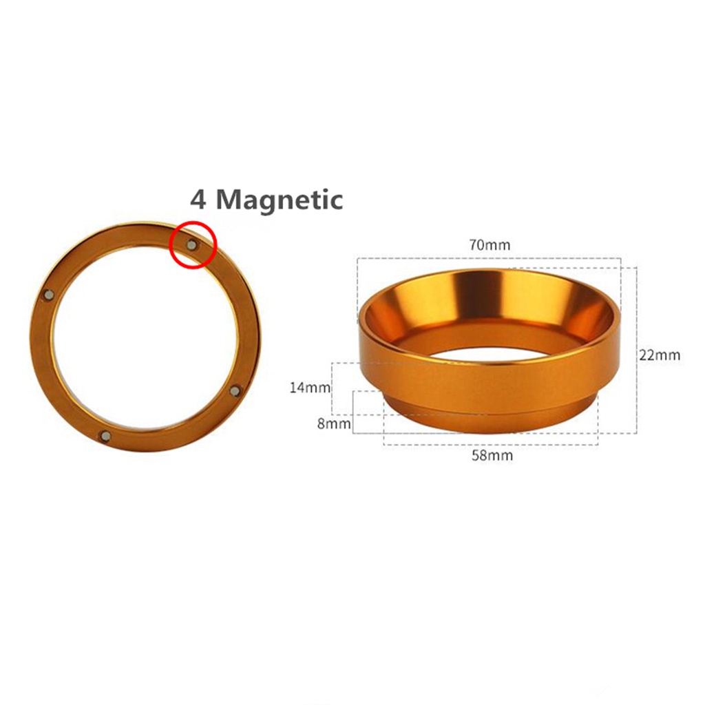 Shamjina Phễu định lượng cà phê bằng nhôm 58mm Chuyên Dụng Cho Pha Cà Phê Espresso chống bay bột