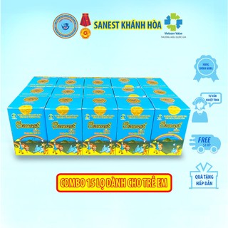 [Combo 15 lọ] Nước Yến Sào Khánh Hòa Sanest Trẻ Em - Lọ 62ml