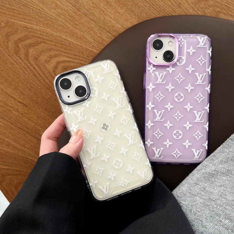 Ốp Điện Thoại Dẻo Trong Suốt In Logo Thương Hiệu Sang Trọng Cho iPhone 14 13 12 11 Pro Max