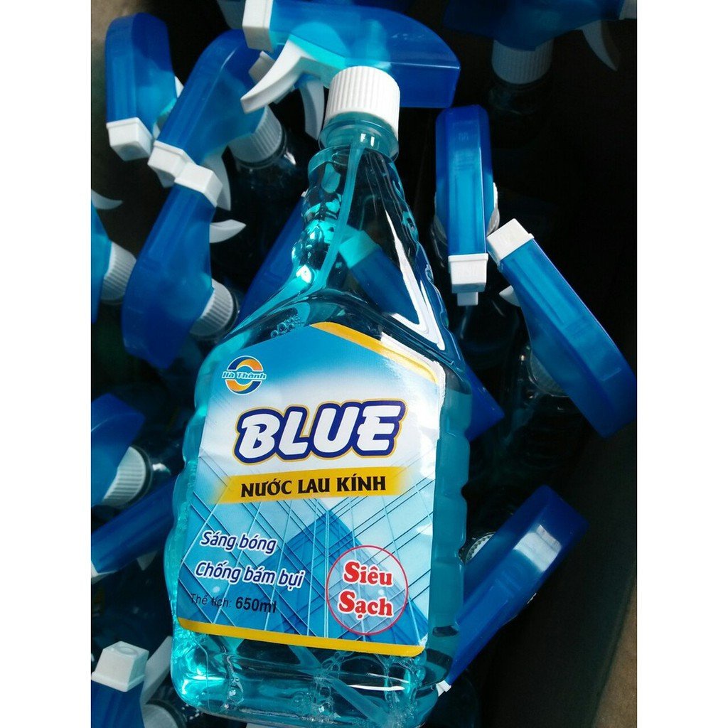 Nước Lau Kính Blue Hàn Quốc 650ml - Siêu sạch, chống bám bụi