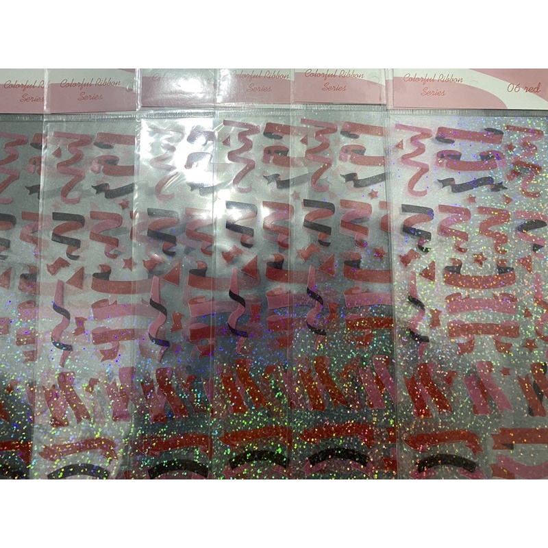 hình Dán Trang Trí Nhật Ký Họa Tiết Ruy Băng Nhiều Màu Bắt Mắt