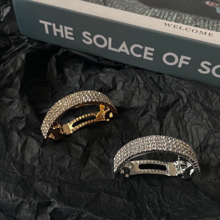 Kẹp Tóc Đuôi Ngựa Đính Đá Bằng Hợp Kim Thời Trang Hàn Quốc