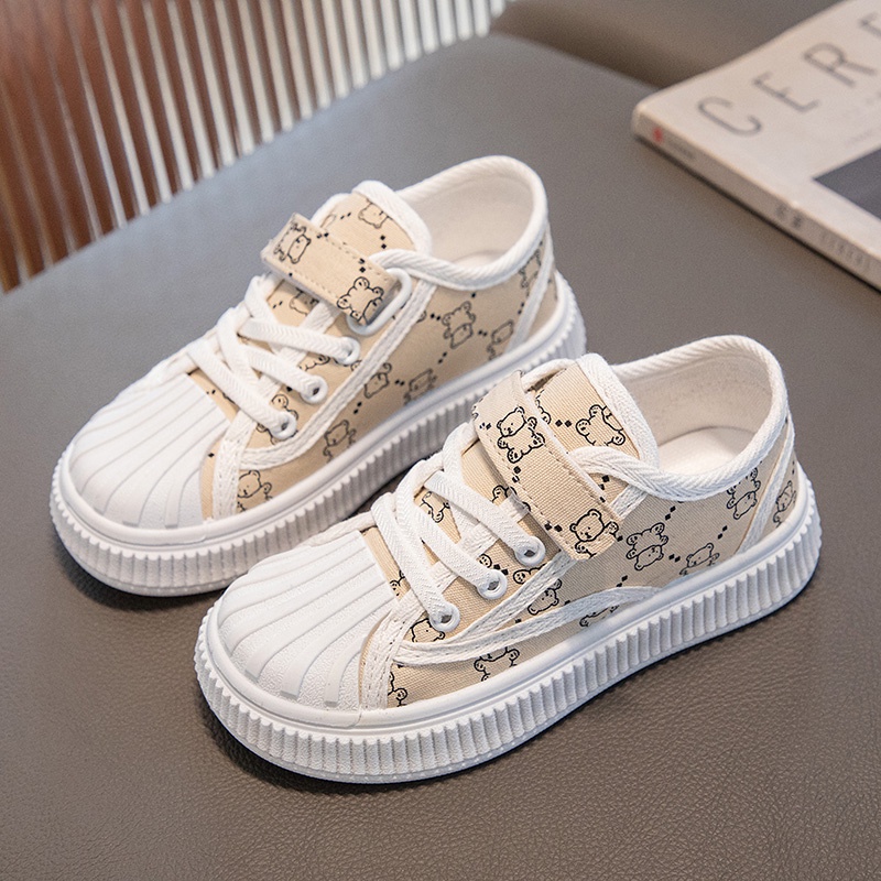 Giày Thể Thao Vải canvas Đế Mềm Thoáng Khí Cho Bé