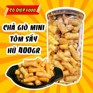 Chả Giò Tôm Mini Sấy Giòn Ăn Liền Lon 400Gram [Có Bán Sỉ], [Loại Đặc Biệt] Hàng ngon nhà làm