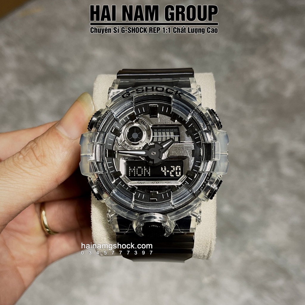 Đồng hồ nam G-SHOCK GA-700SKE-1A Transparent Black Smoke Camouflage | GA 700 Transparent Black | GA 700 Black