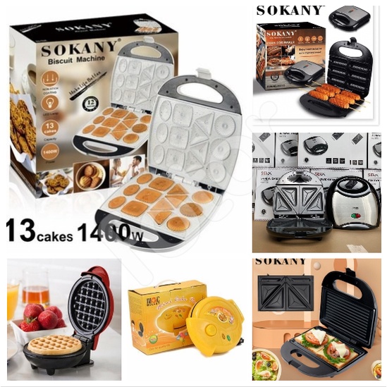 MÁY LÀM BÁNH SOKANY, SEKA, DASH (HOTDOG, TỔ ONG, SANDWICH, BÁNH CÂY, BÁNH KẸP, BÁNH QUY, HÌNH THÚ) [SALE]
