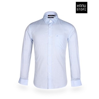 Áo sơ mi nam tay dài khatoco form slimfit lai bầu - a1md388s1