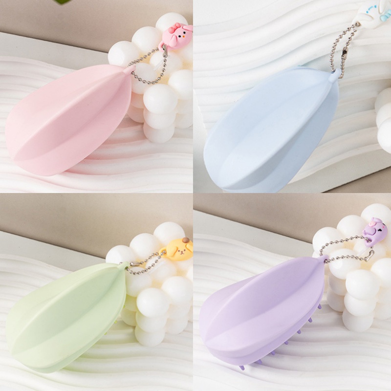 Lược Silicone Mát Xa Da Đầu Khô Và Ướt Làm Sạch Sâu