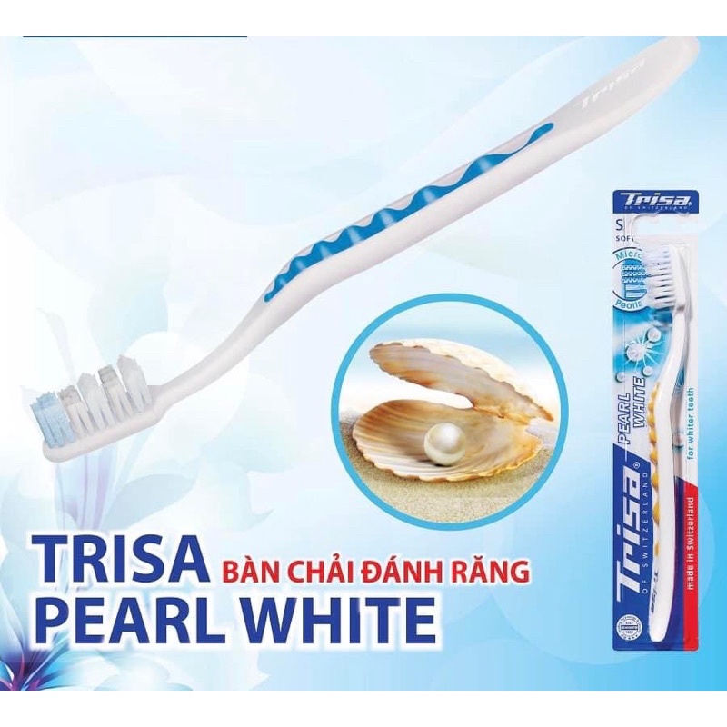 Bàn chải - bót đánh răng Trisa pearl white