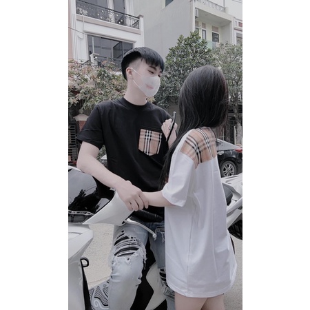 Áo phông túi kẻ vai kẻ LN12