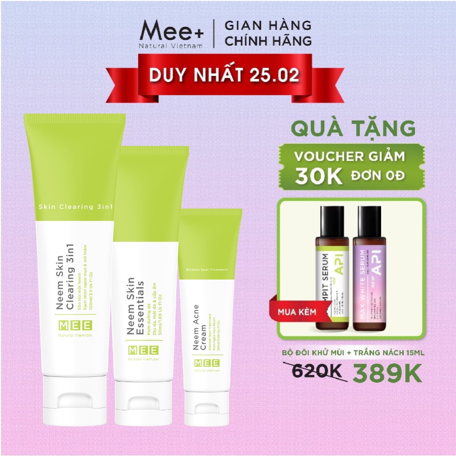 Chấm mụn sữa rửa mặt cho da mụn kem dưỡng da mặt - Trọn bộ thảo mộc ...