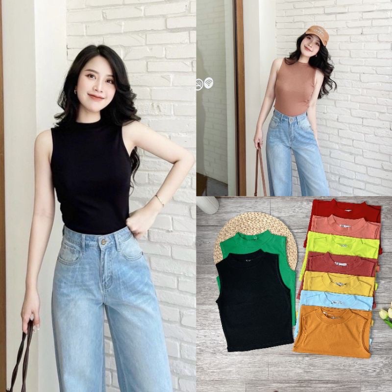 Áo Ba Lỗ Nữ, Áo Thun Sát Nách Cổ Tròn Chất Bozip Xịn Xò Siêu Xinh
