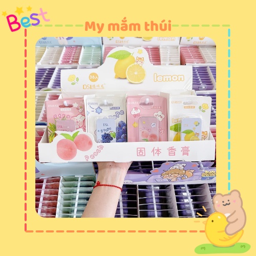 Nước hoa khô dạng sáp mùi chanh/dâu/nho/đào