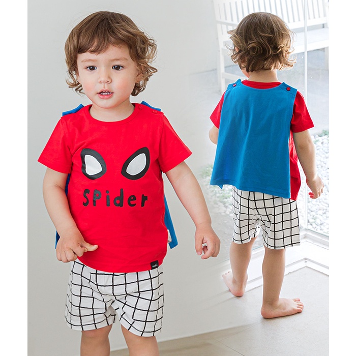 Bộ Cộc Tay Homewear Mặc Nhà Siêu Nhân CORDI-I Nội Địa Hàn Cho Bé Trai
