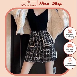 [THANH LÝ] Chân váy dạ Tweed 2 túi