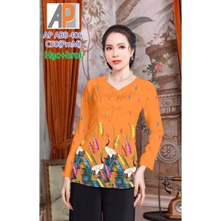 bộ bà ba in 4D (40-72kg)mặc vừa-ẢNH THẬT PHÍA SAU(bộ áo kèm quần)