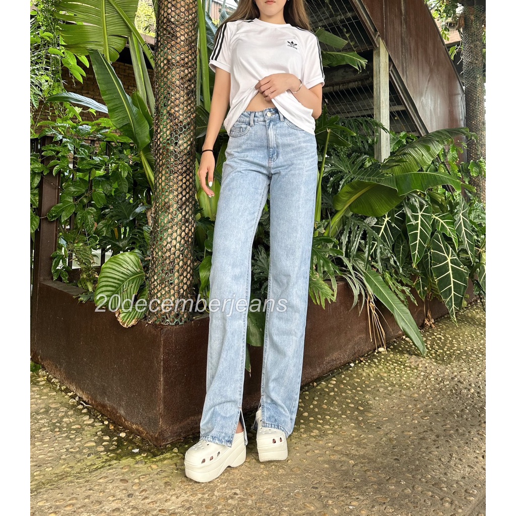 Quần Ống suông xẻ lai trong 20decemberjeans mã 1474