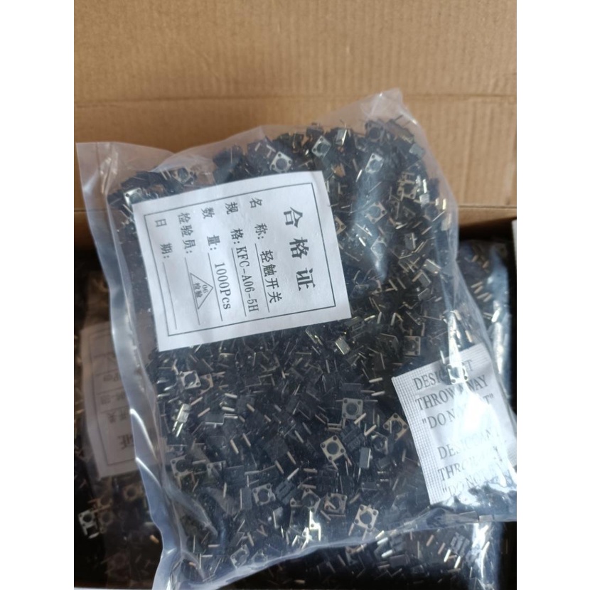 10 cái công tắc phím 6 * 6 * 5 bên hai chân hai bên công tắc phím cảm ứng nhẹ