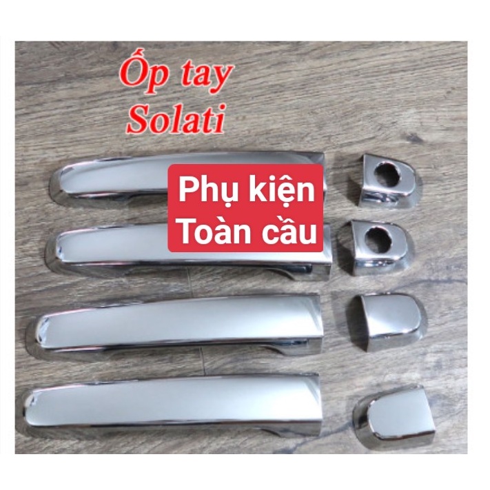 Bộ 4 tay cửa xe Huyndai Solati 2021 chất liệu crom sáng bóng