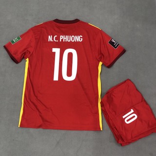 Bộ áo đá banh Công Phượng VN 2021 LG tay vòng loại WC